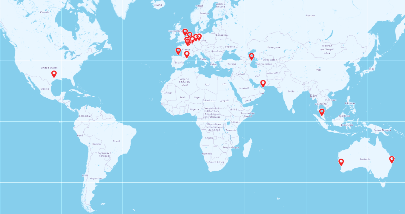 world map vulcanic locations