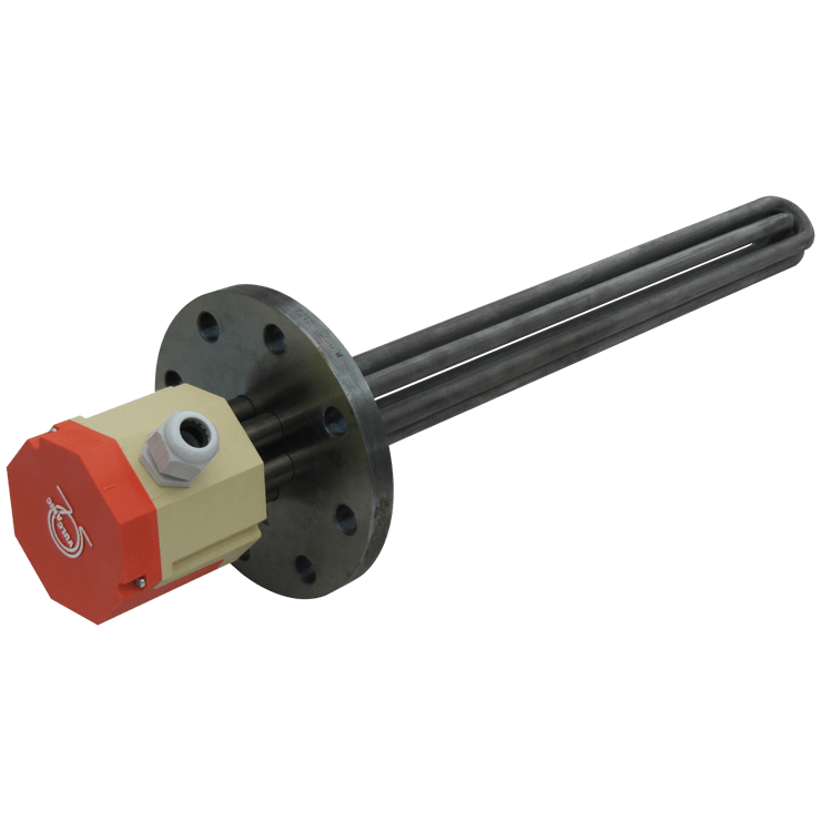 flange-mounted immersion heater