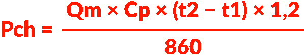 formule chauffage dun fluide en circulation